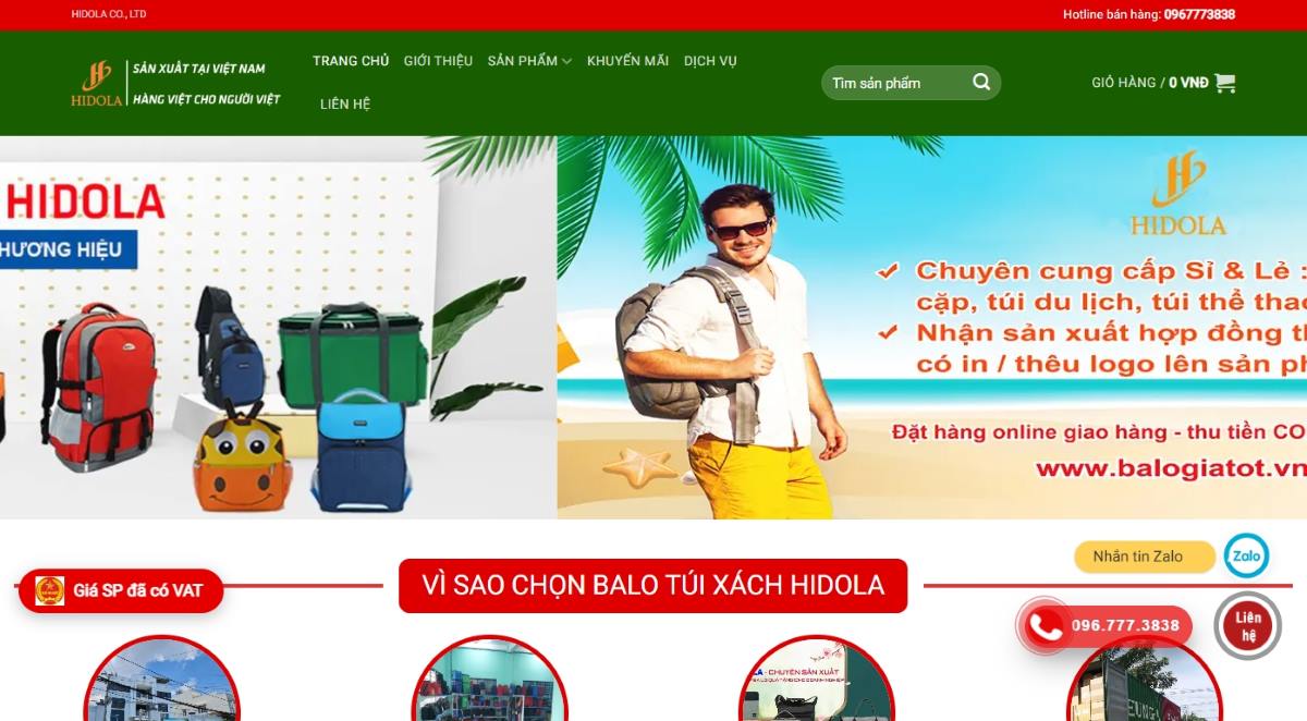 xưởng may balo túi xách kity bags